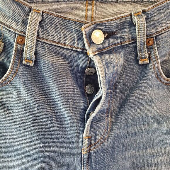 Levis 501 T Jeans Womens 32 Tapered Leg Button Fly 100%‎ Cotton 32x29 - Picture 5 of 10